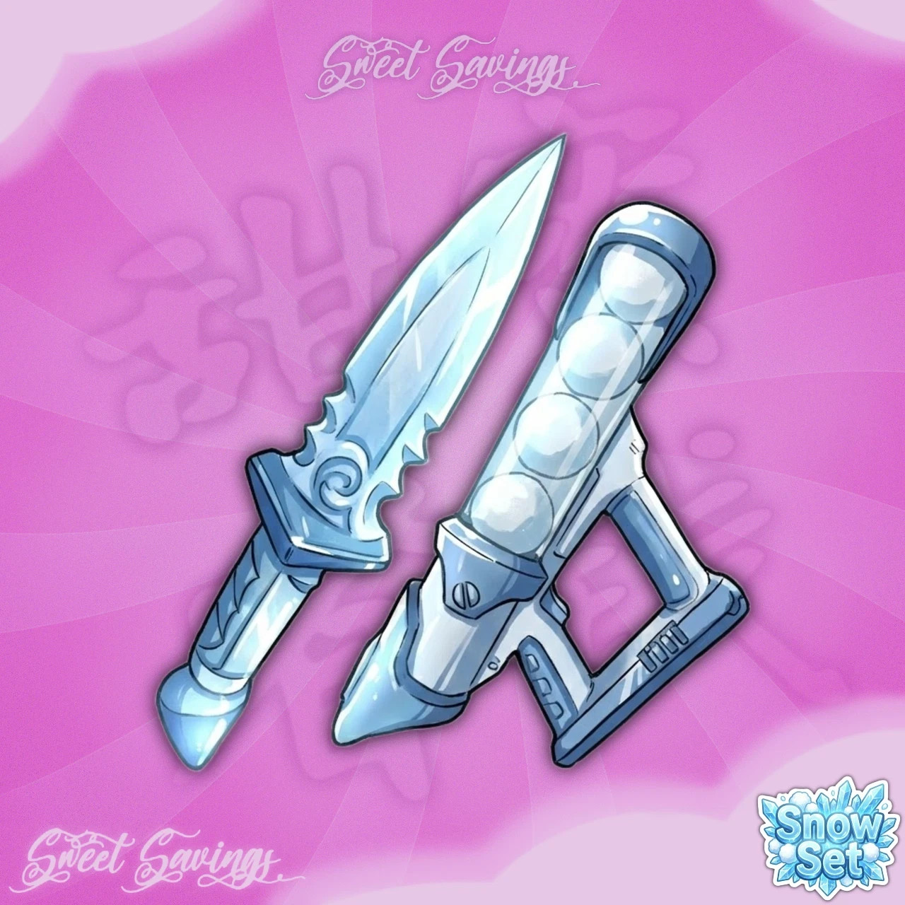 Snow cannon, Snow Dagger, Set (CHOOSE) Murder Mystery 2 MM2 Godly Knives & Guns