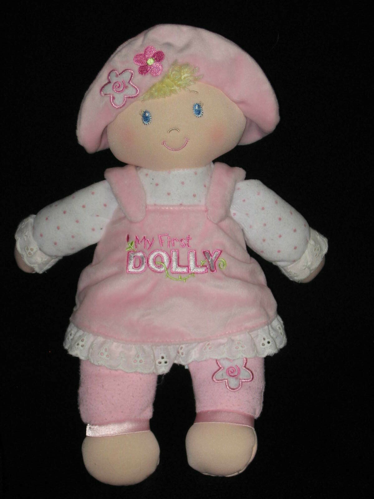 Baby Gund Doll My First Dolly Lovey 059033 Pink White Plush