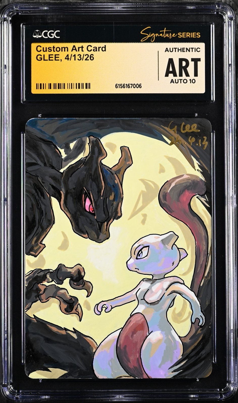 CGC AUTHENTIC ART AUTO 10 Card GLEE Signature Mewtwo With Shadow Pokémon 2026