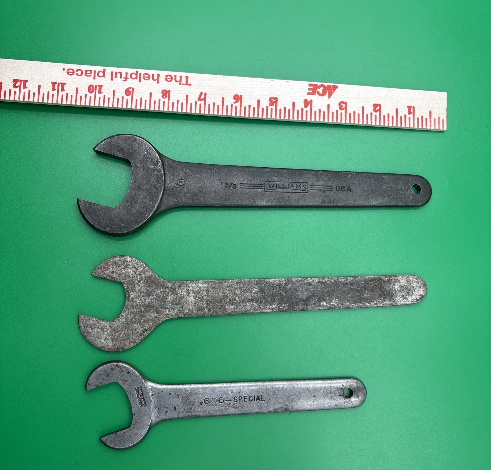 Vintage Open End Service Wrench Set Mix Lot of (3) Williams, Armstrong, unbrand.