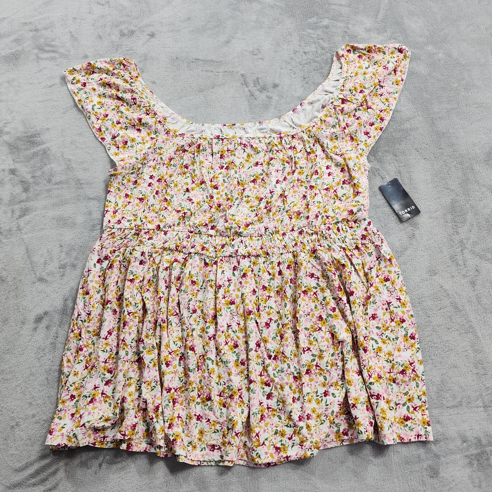 NEW Torrid Tank Womens 3/3X Multicolor Sunshine Ditsy Floral Supersoft Babydoll