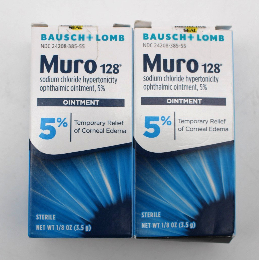 Bausch & Lomb MURO 128 Ointment 5 1/8 Oz Pack of 2 - EXP 2028