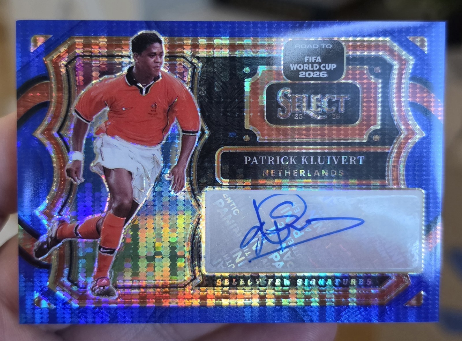 2025 Select Fifa Patrick Kluivert Blue Pulsar Auto 2025 Select Fifa Patrick Kluivert Blue Pulsar Auto