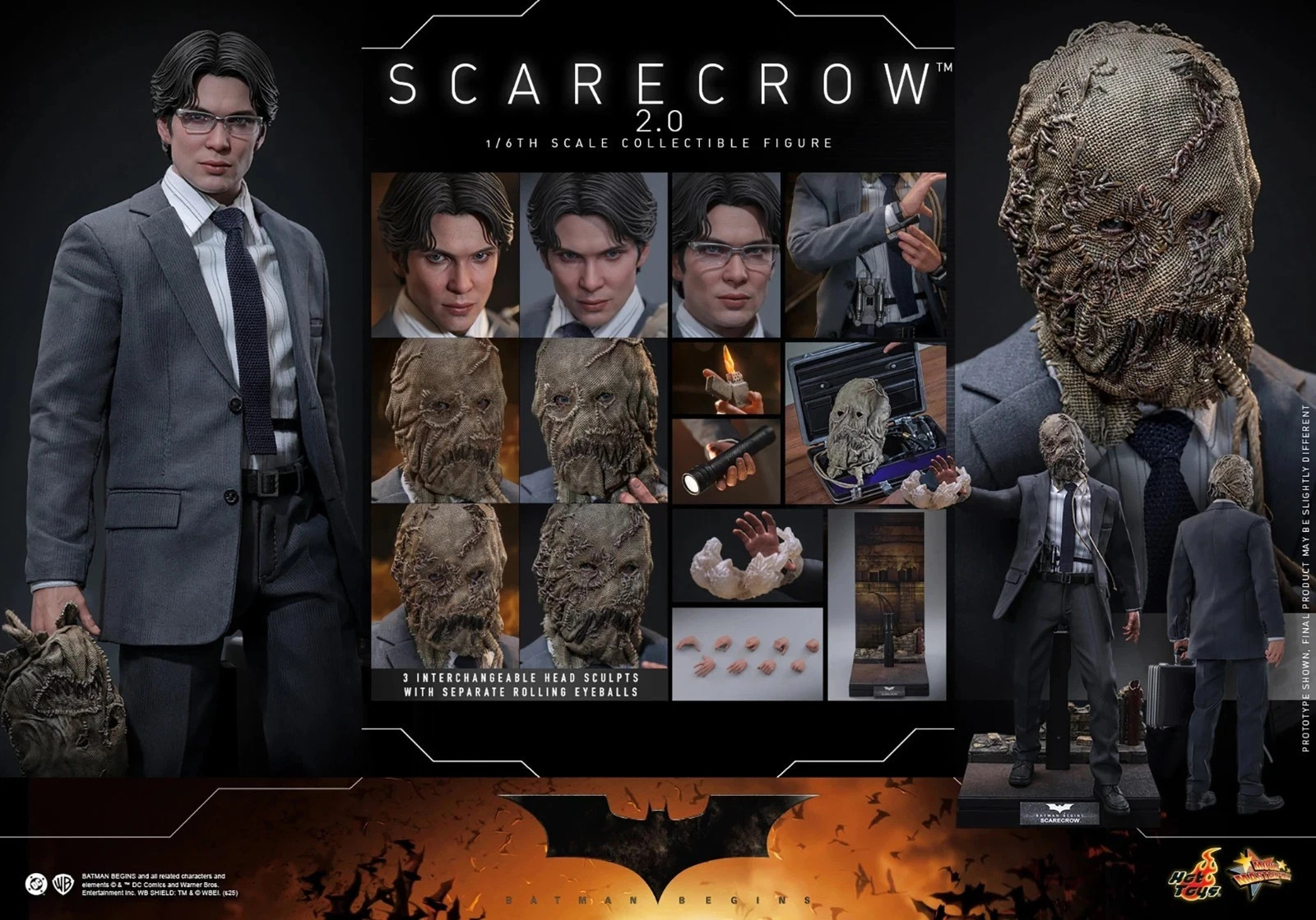 Hot Toys Batman Begins MMS801 Scarecrow 2.0 1/6 Scale Figure Hot Toys Batman Begins MMS801 Scarecrow 2.0 1/6 Scale Figure