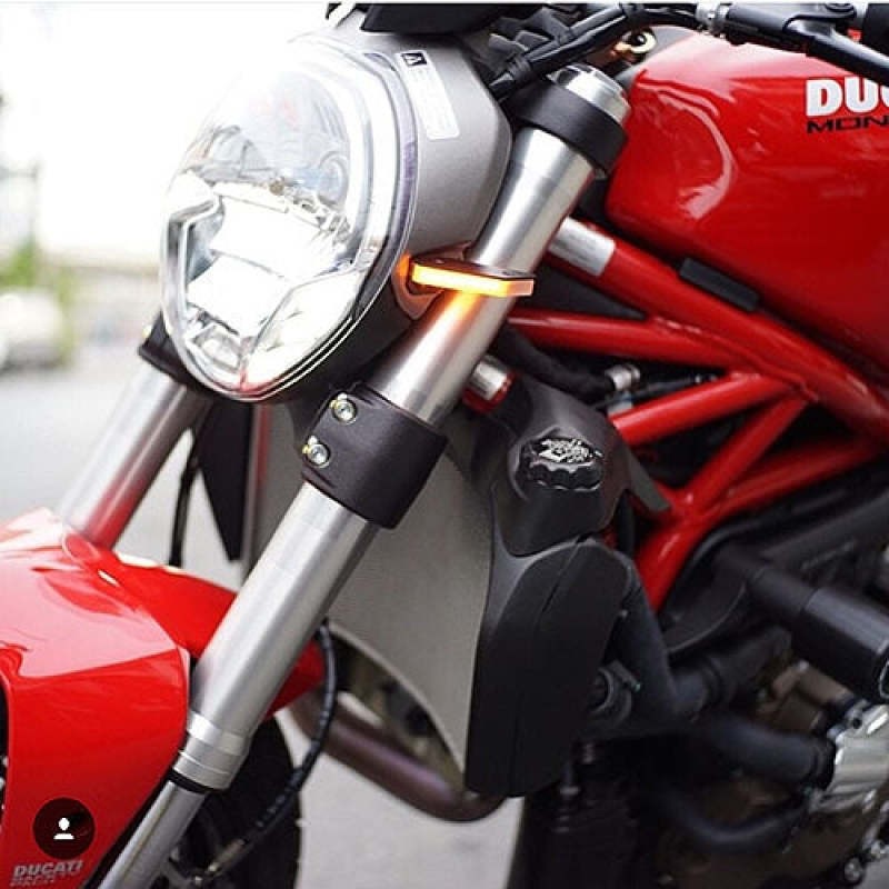 New Rage Cycles Ducati Monster 1200 Front Turn Signals with Load EQ (14-16) New Rage Cycles Ducati Monster 1200 Front Turn Signals with Load EQ (14-16)
