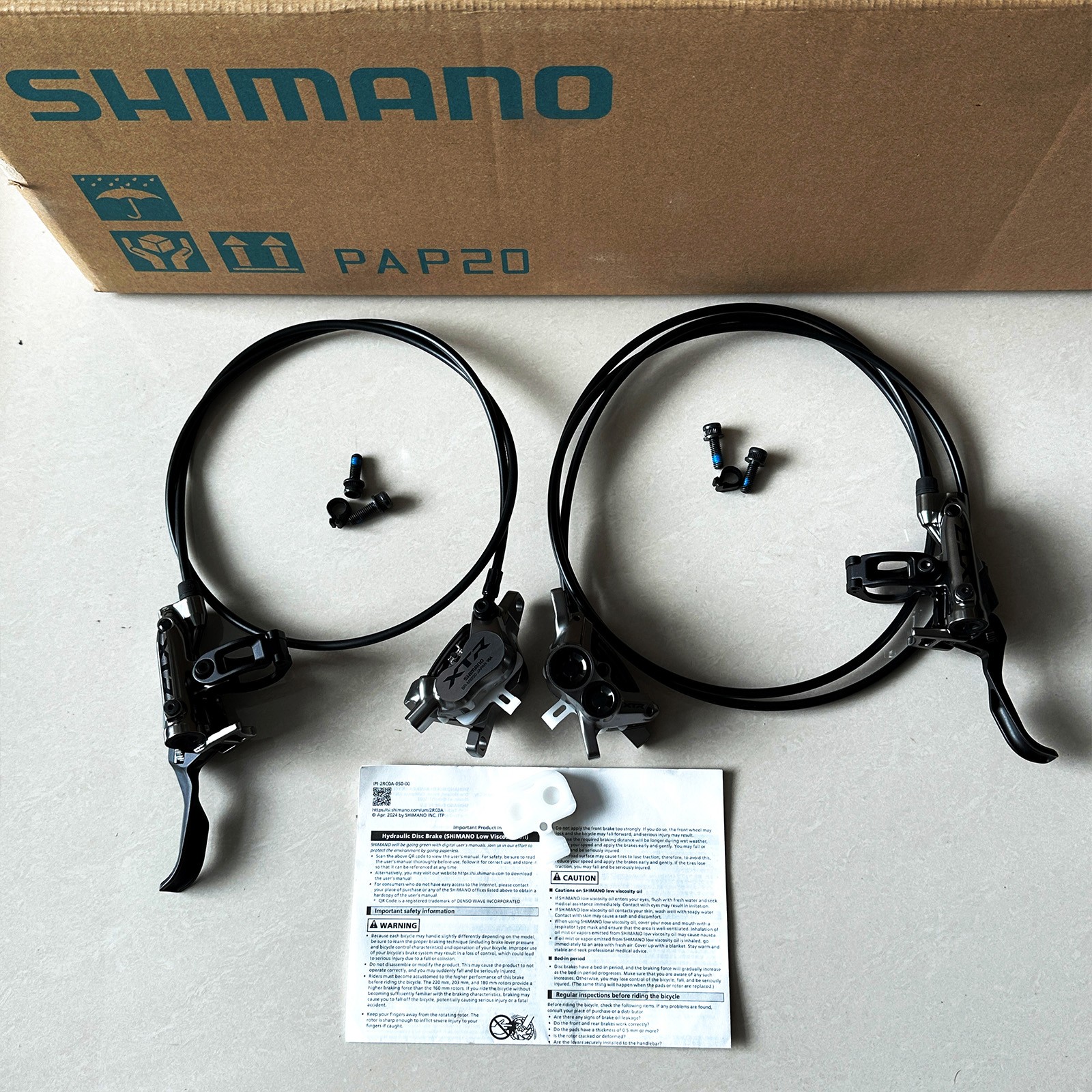 Shimano M9220 Hydraulic Disc Brake Set BL-M9220 Lever BR-M9220 Caliper MTB Bike Shimano M9220 Hydraulic Disc Brake Set BL-M9220 Lever BR-M9220 Caliper MTB Bike