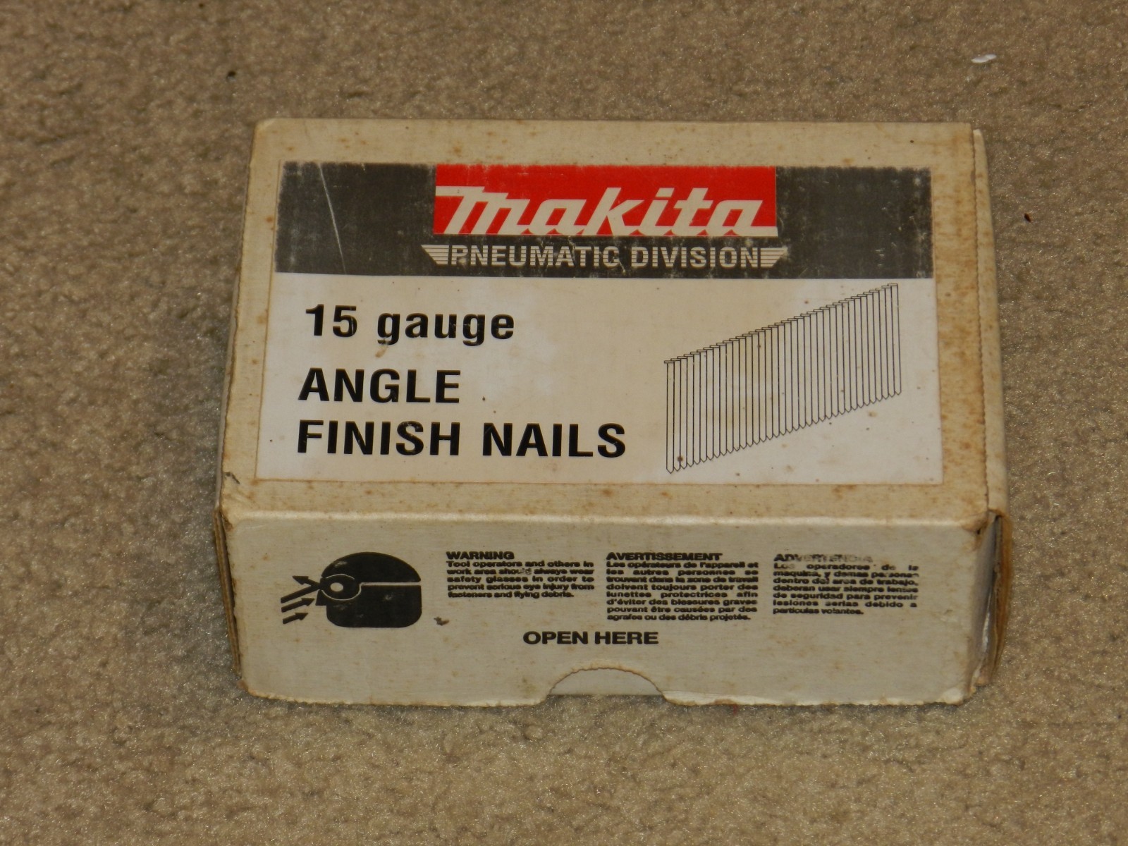 MAKITA 15 GAUGE 1 3/4 ANGLE FINISH NAILS AF635 QTY:3500 NEW