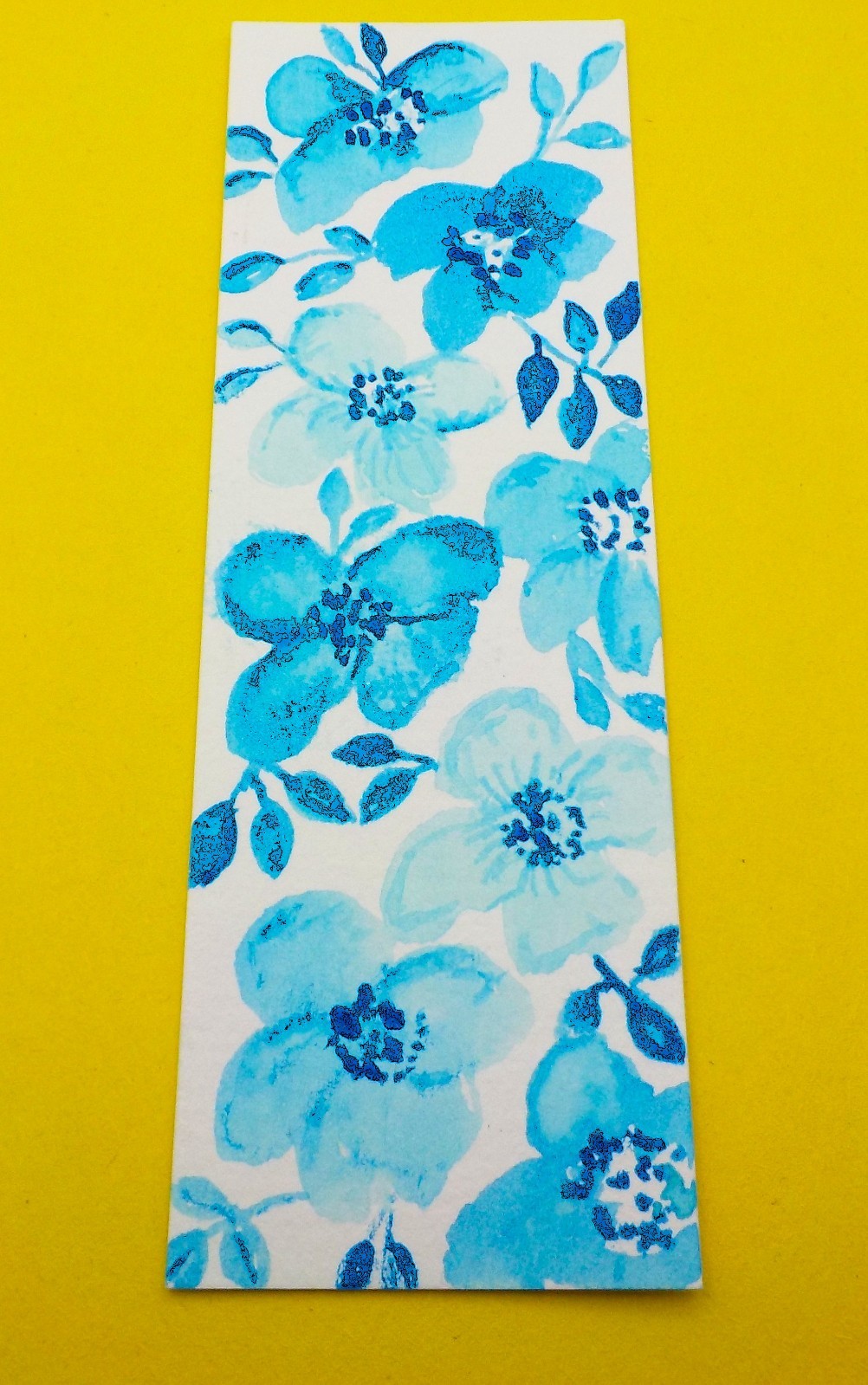 BOOKMARKER ORIGINAL HAND PAINTED WATERCOLOR BLUE FLORAL WITH COVER AND TASSEL BOOKMARKER ORIGINAL HAND PAINTED WATERCOLOR BLUE FLORAL WITH COVER AND TASSEL