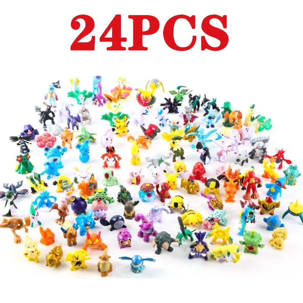 144 Pokemon Mini Figure Toys Pikachu Action Figures Kids 