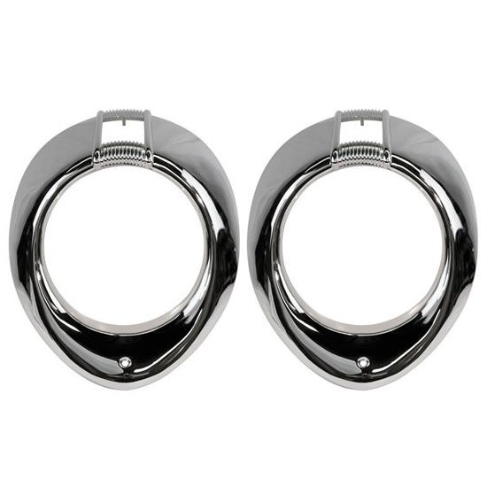 Bob Drake 01A-13045-B Headlight Rims, 1940 Fits Ford Deluxe