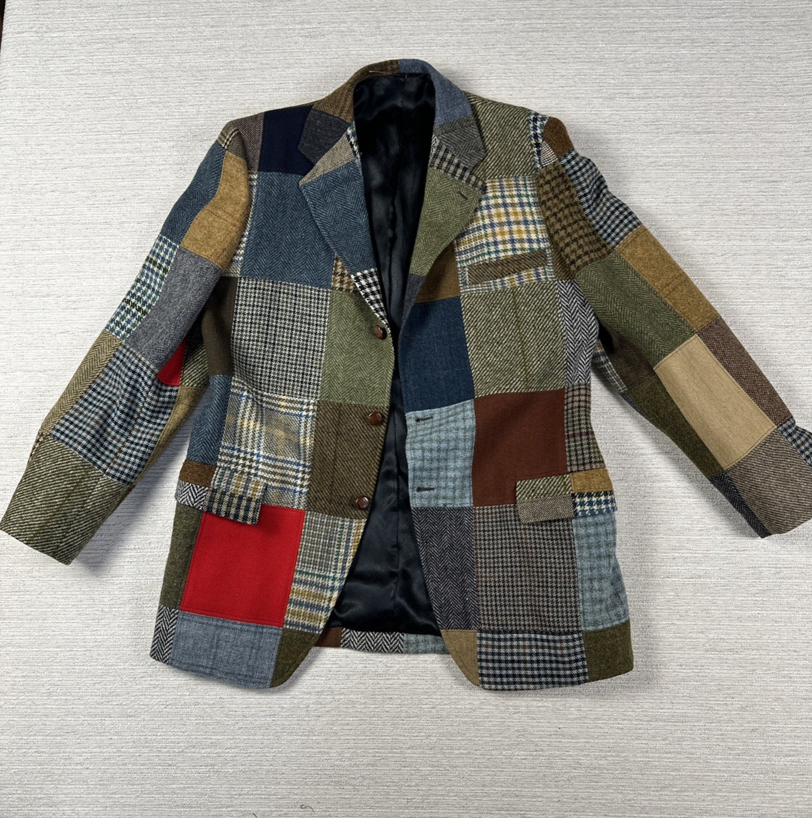 Vintage Michael Kegler Patchwork Tweed Blazer 44 Bespoke Ivy Trad Sport Coat Vintage Michael Kegler Patchwork Tweed Blazer 44 Bespoke Ivy Trad Sport Coat