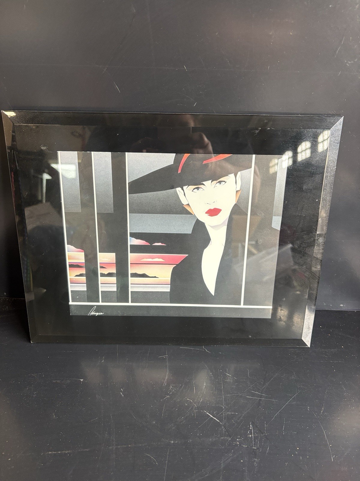 Vintage 1987 Patrick Nagel Georgia Print By Scafa Tornabene Vintage 1987 Patrick Nagel Georgia Print By Scafa Tornabene