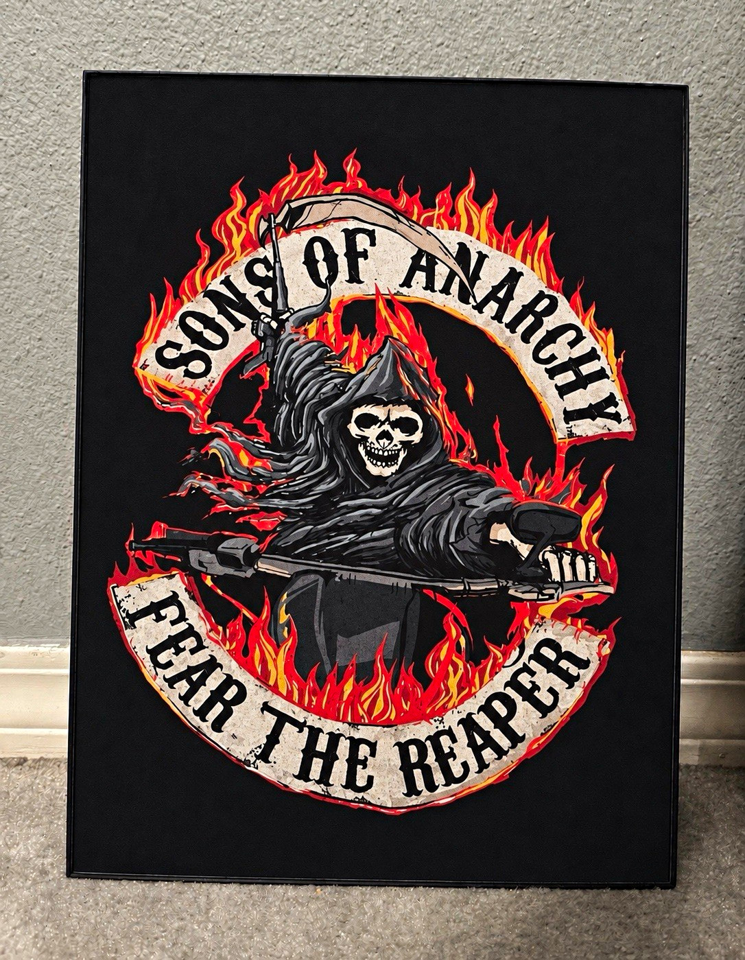 Sons of Anarchy Fear the Reaper Framed Wall Art 16x20 SAMCRO OOAK