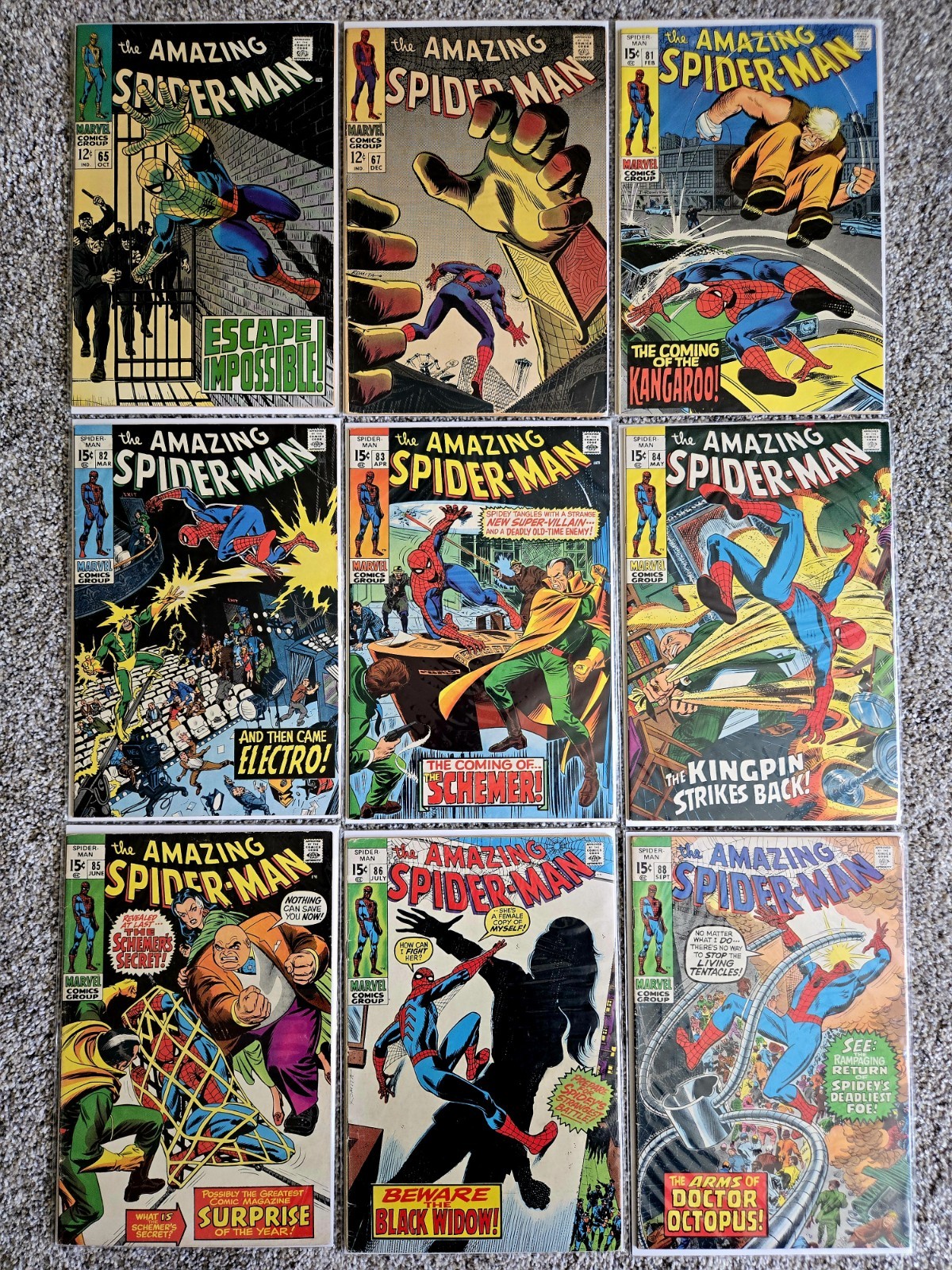 Amazing Spider-Man Vintage Lot #65 67 81 82 83 84 85 86 88 Silver Bronze Keys Amazing Spider-Man Vintage Lot #65 67 81 82 83 84 85 86 88 Silver Bronze Keys
