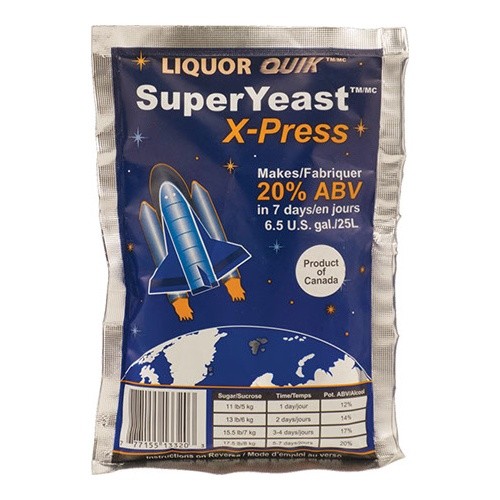 Liquor Quik Super Yeast X-Press 20% ABV - 135 g Pack Distilling Moonshine