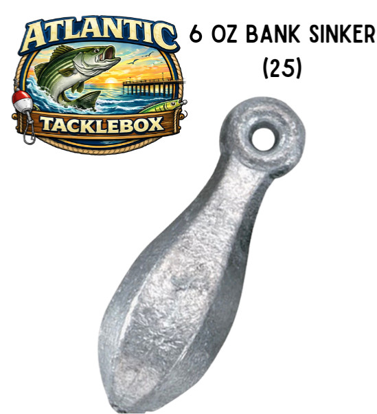 6oz Bank Sinkers (25 Count) [FREE SHIPPING]