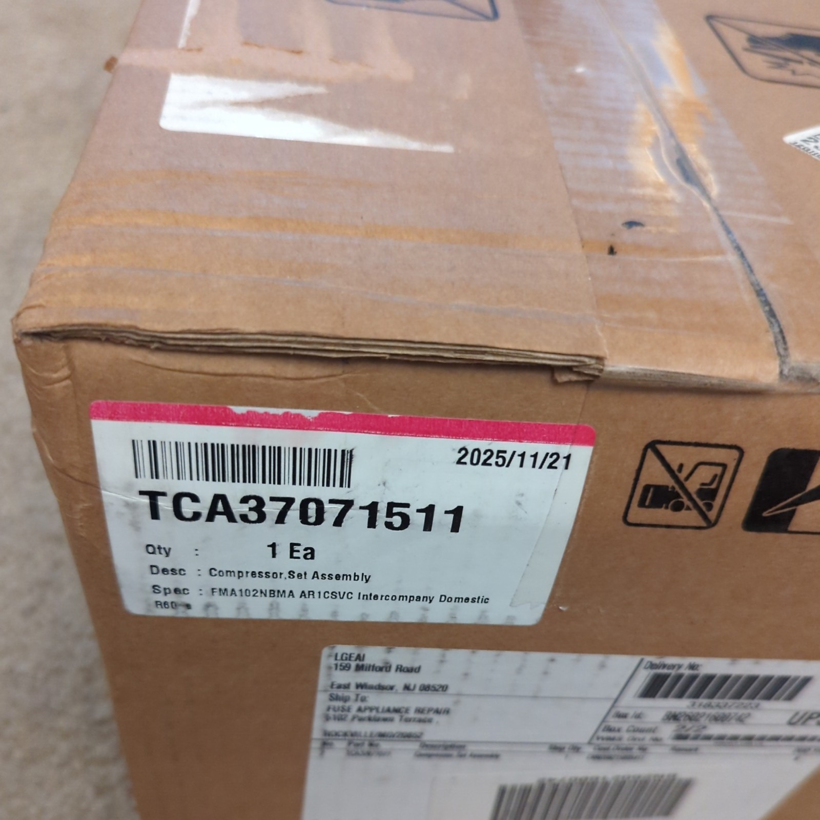 LG TCA37071511 - TCA37032031 Refrigerator Compressor R600a