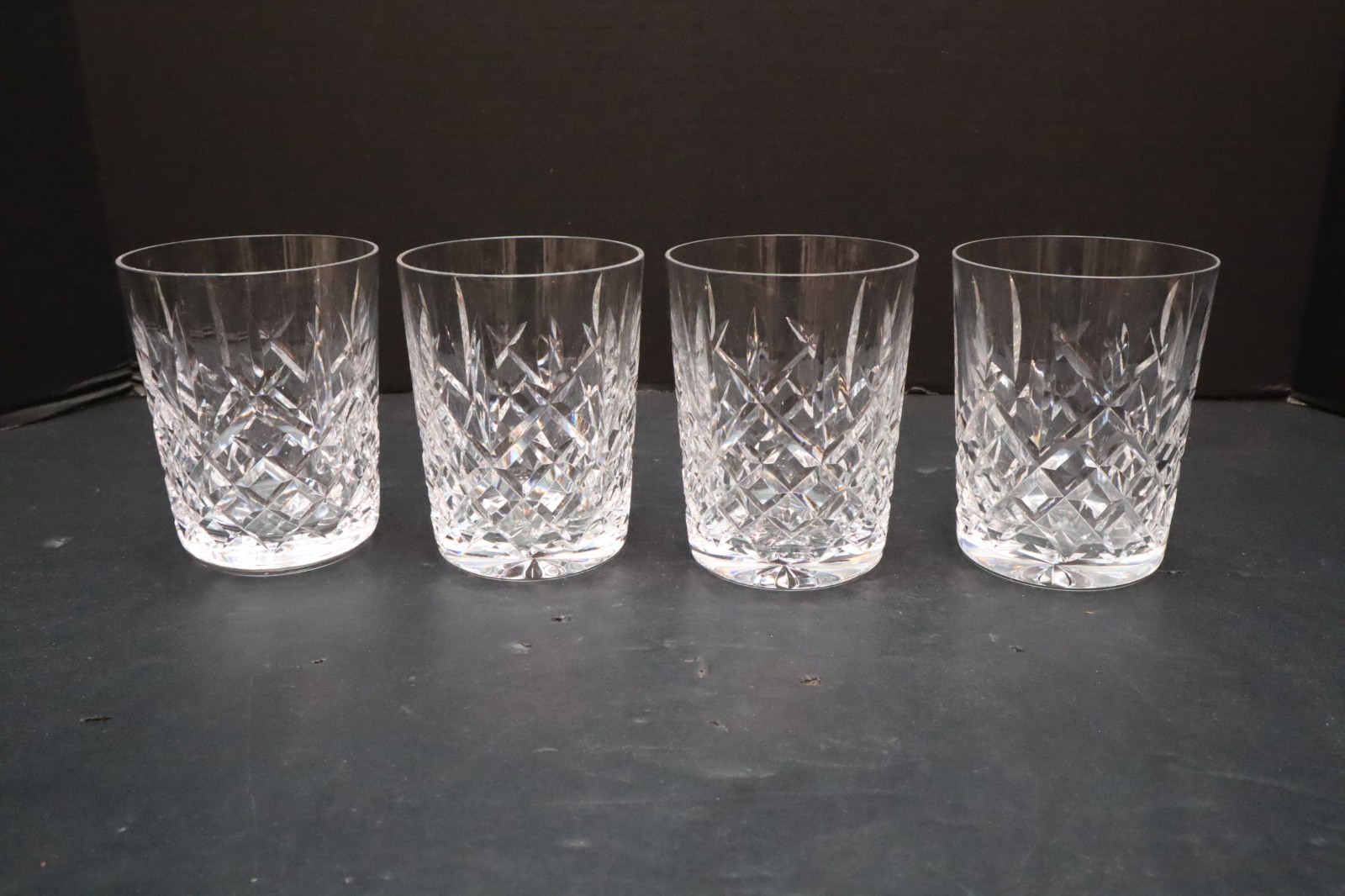 Waterford ARAGLIN Double Old Fashioned Glass Whiskey Tumblers set of 4 DOF