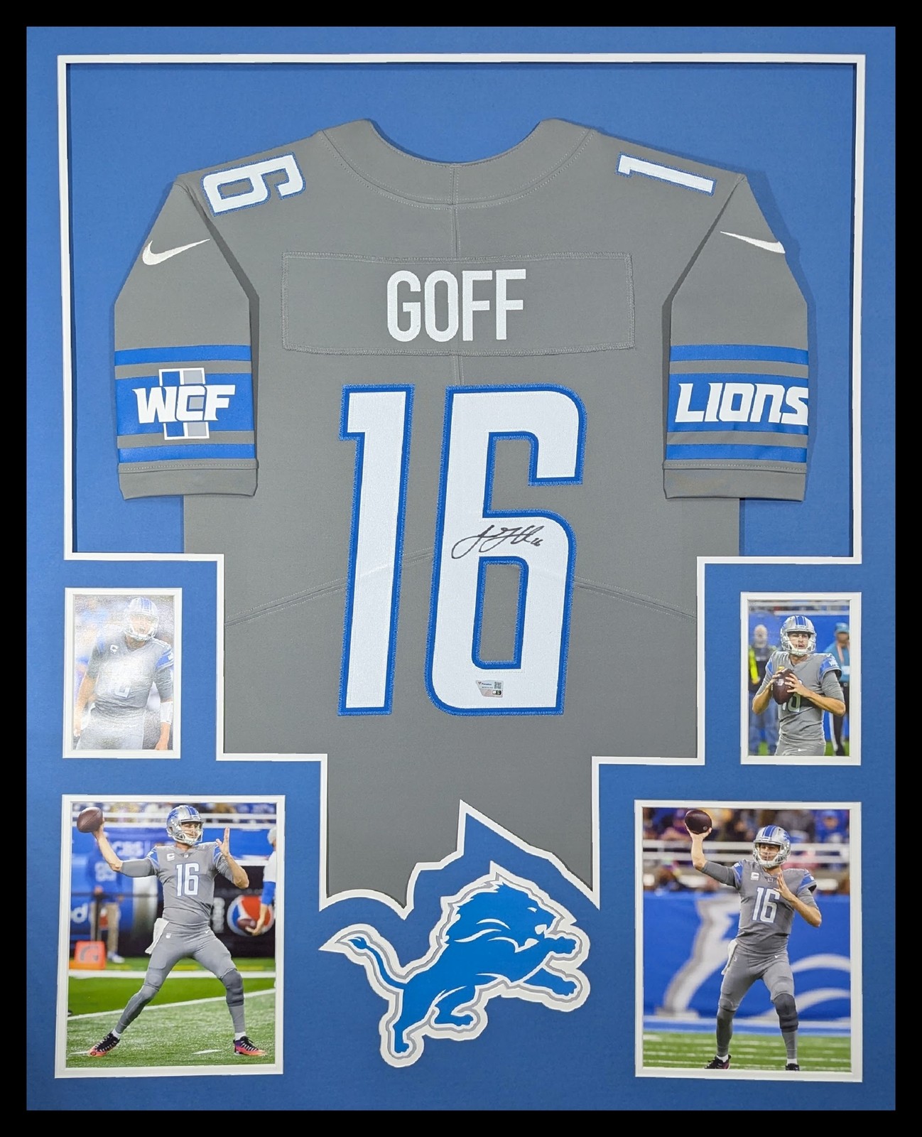 Framed Jared Goff Detroit Lions Nike Jersey Fanatics Authenticated