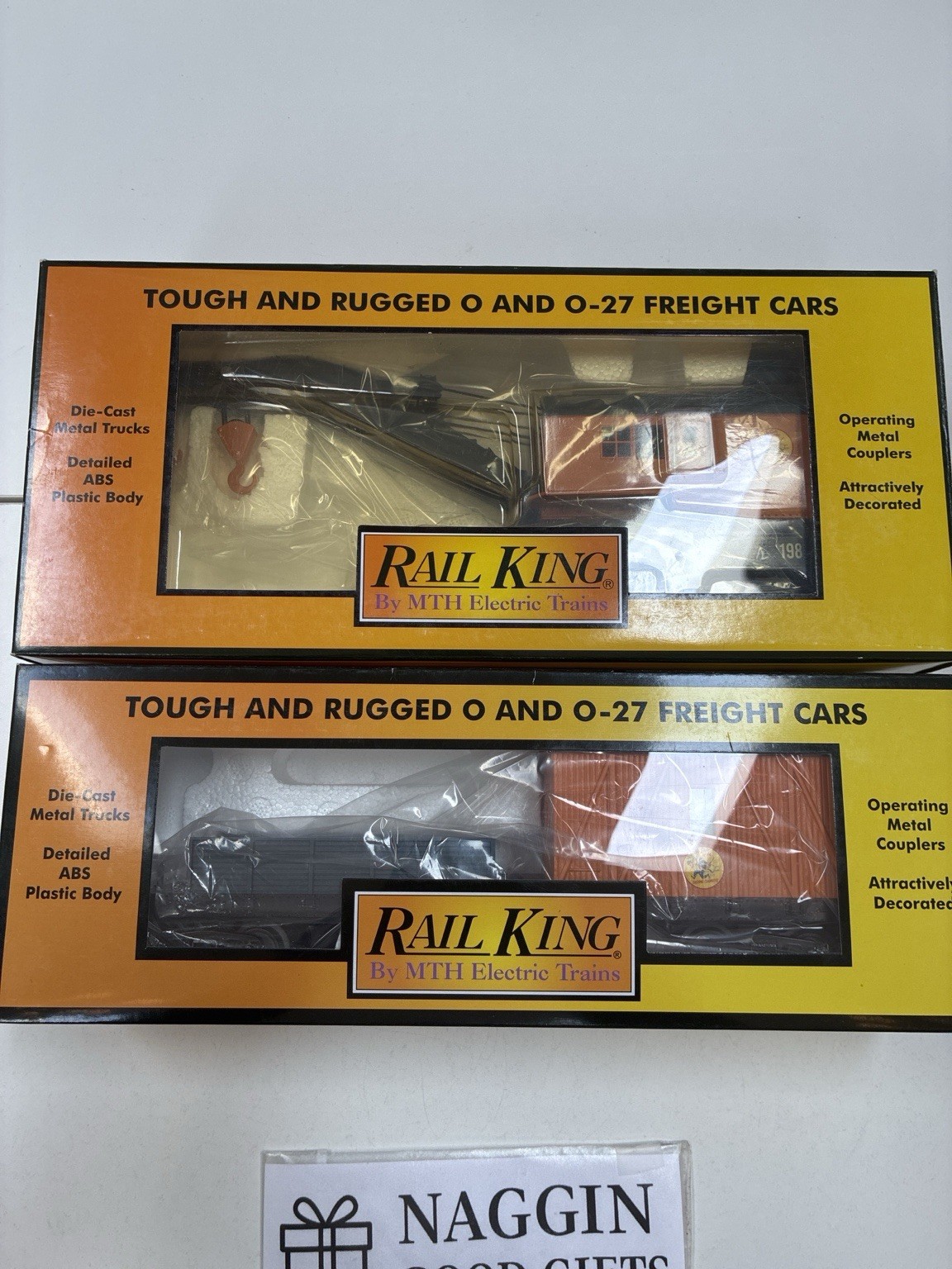 MTH RailKing Long Island Crane & Tender Car Set 30-79552 30-79556 O Gauge