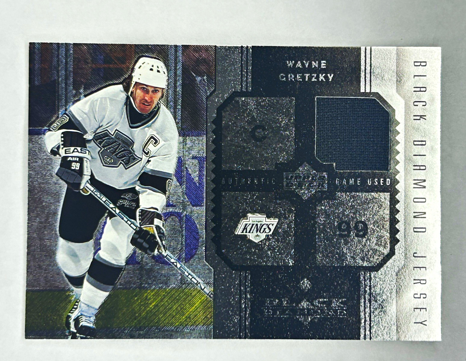 2005-06 Upper Deck Black Diamond Wayne Gretzky Kings Jersey Memorabilia #J-WG 2005-06 Upper Deck Black Diamond Wayne Gretzky Kings Jersey Memorabilia #J-WG