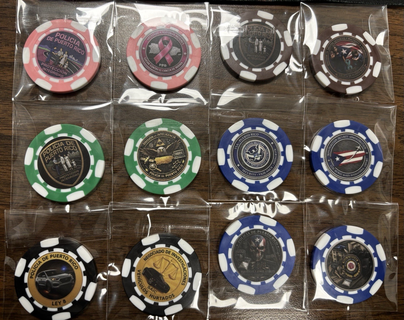 Token Challenge   , Policía De Puerto Rico( 6 Piezas Variadas)