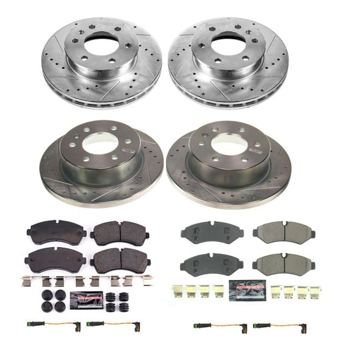 Powerstop Evolution Front Rear 298mm Discs & Pads Kit for Sprinter 1500 2500