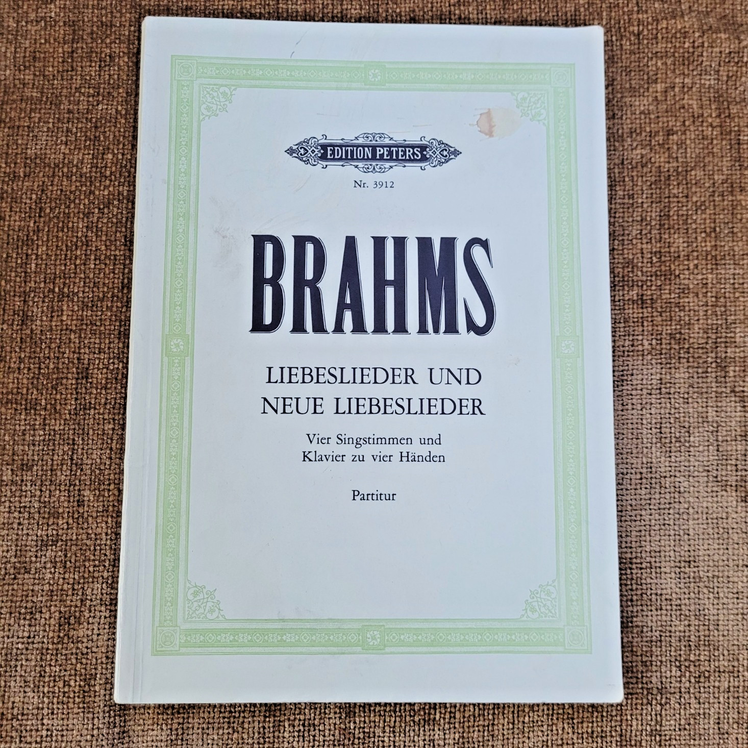 Brahms LIEBESLIEDER UND NEUE LIEBESLIEDER WALTZES Opp 52/65 / Peters /Nr. 3912 Brahms LIEBESLIEDER UND NEUE LIEBESLIEDER WALTZES Opp 52/65 / Peters /Nr. 3912