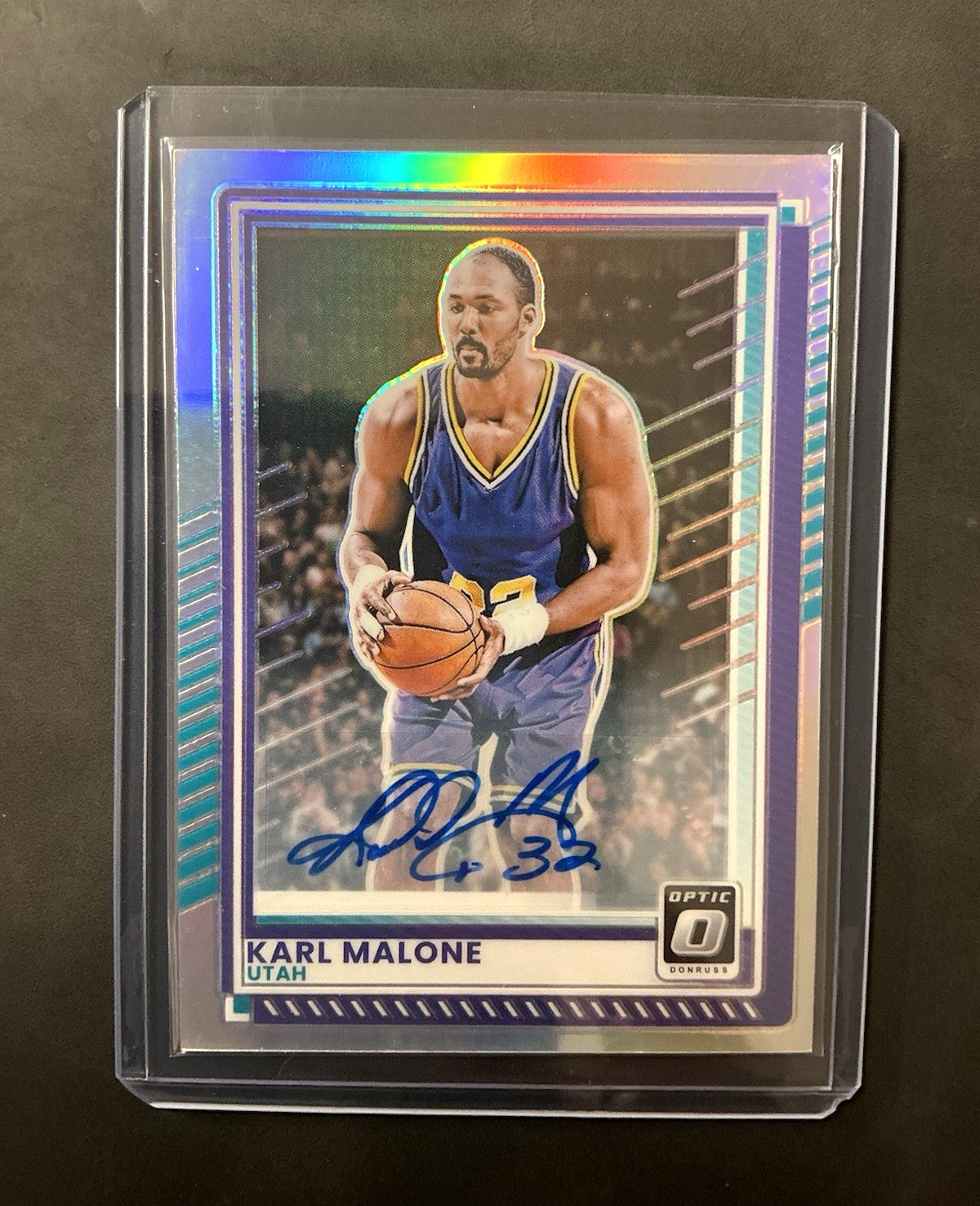 Karl Malone 2025-26 Panini Donruss Optic Prizm Auto #179 Utah Jazz /25 Karl Malone 2025-26 Panini Donruss Optic Prizm Auto #179 Utah Jazz /25