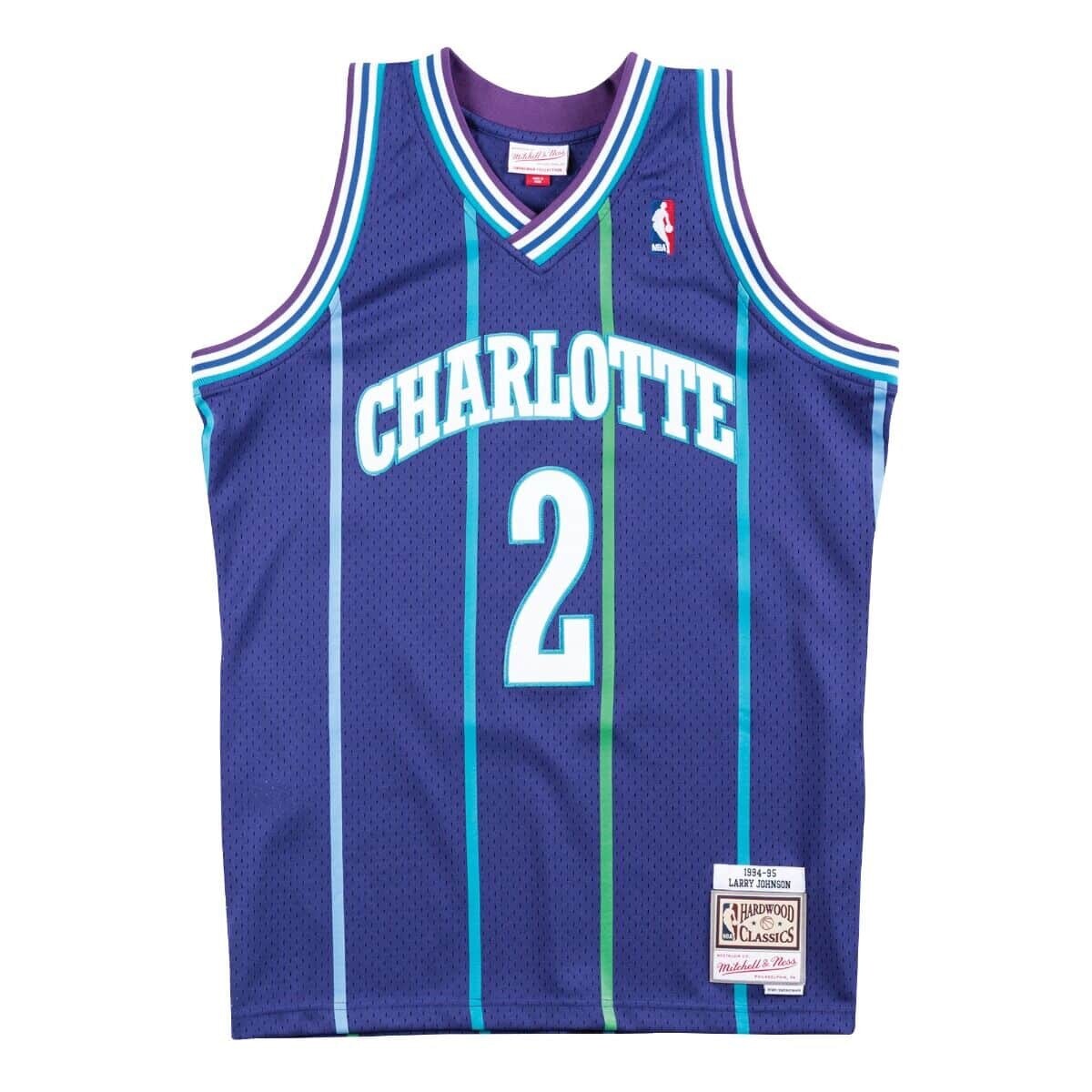 MITCHELL & NESS NBA Swingman Jersey Charlotte Hornets 1994-95 Larry Johnson Sz S