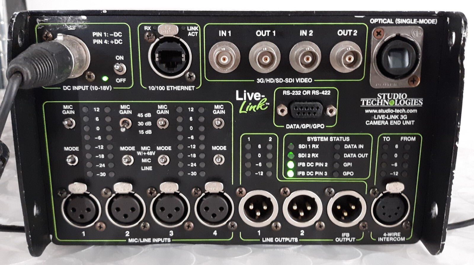 Studio Technologies LL3GCA-031 3G Camera End Unit 3G/HD/SD-SDI NO AC *TESTED* Studio Technologies LL3GCA-031 3G Camera End Unit 3G/HD/SD-SDI NO AC *TESTED*