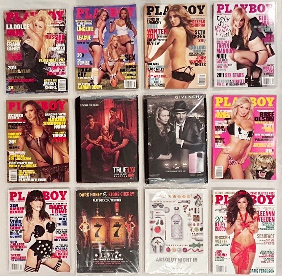 MENS COLLECTIBLE 2011 PLAYBOY MAGAZINES COMPLETE 12 ISSUES ~ ALL CENTERFOLDS