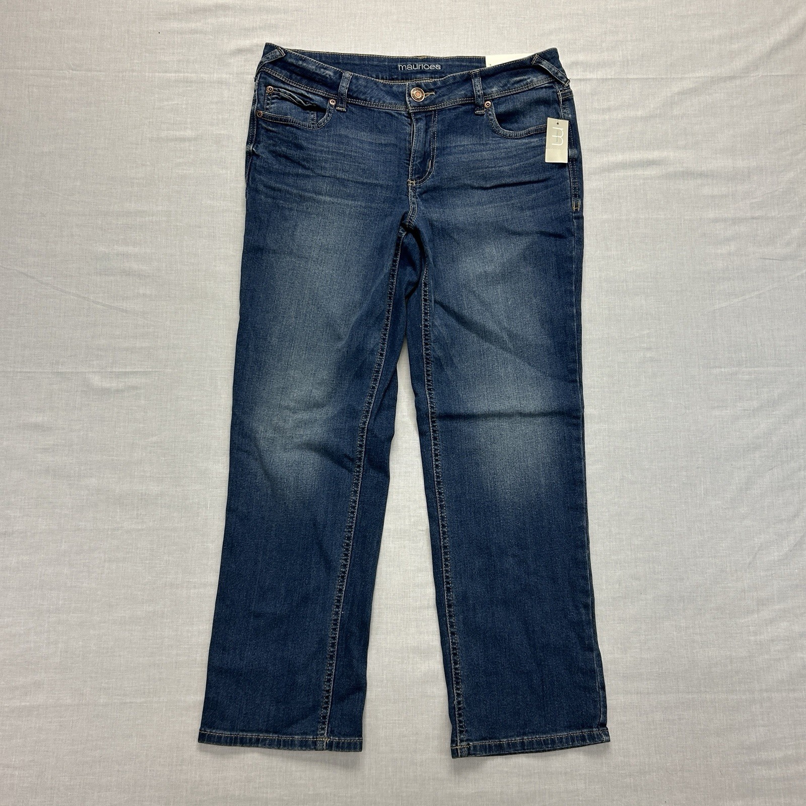 Maurices NEW Straight Leg Denim Flex Mid-Rise Jeans Women\'s 12 X-Short Casual Maurices NEW Straight Leg Denim Flex Mid-Rise Jeans Women\'s 12 X-Short Casual