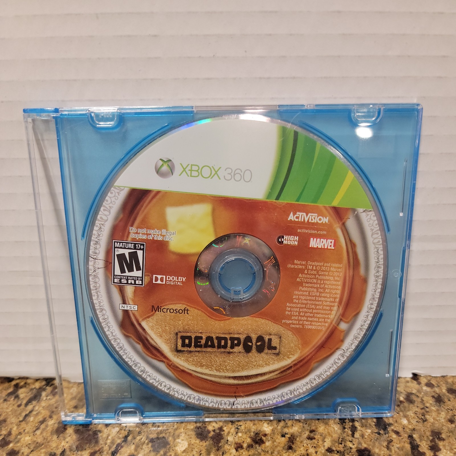Deadpool Disc Only In Generic Case Xbox 360 TESTED