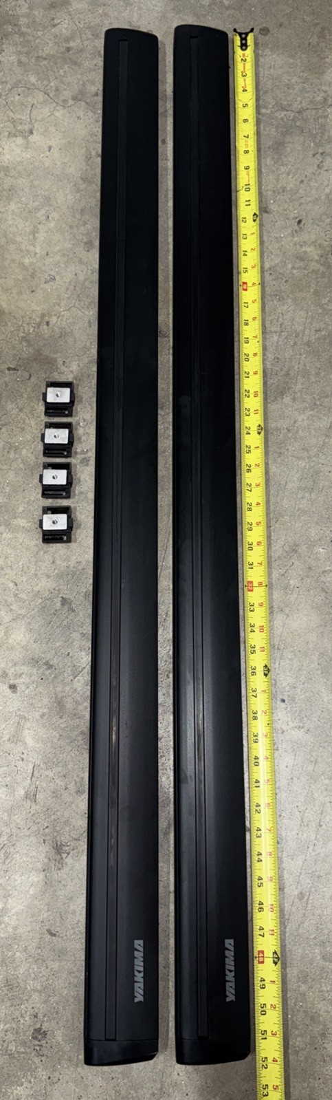 Yakima 50” Jetstream 2x Aerodynamic Roof Rack Cross  Bars With Adapter LLLL