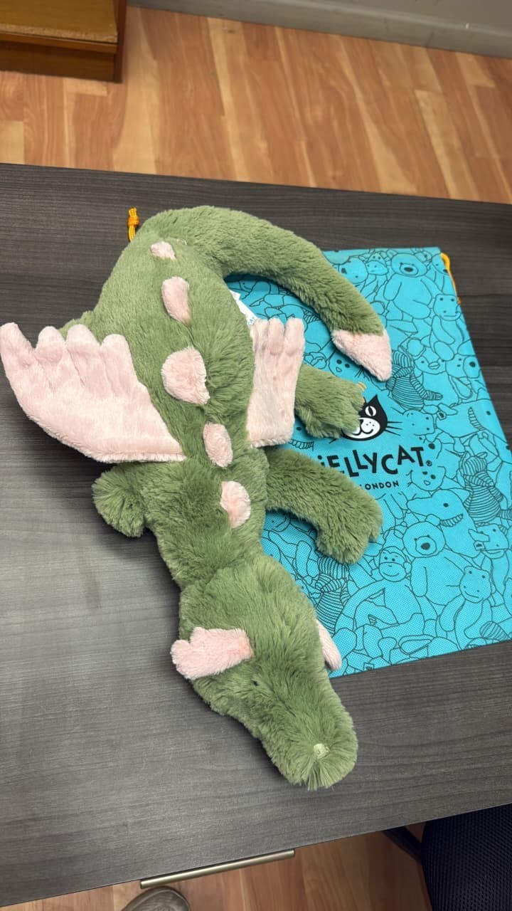 Malachy Dragon Jellycat Plush 50cm Large Stuffed Toy - New w/ Tags & Dust Bag. Malachy Dragon Jellycat Plush 50cm Large Stuffed Toy - New w/ Tags & Dust Bag.