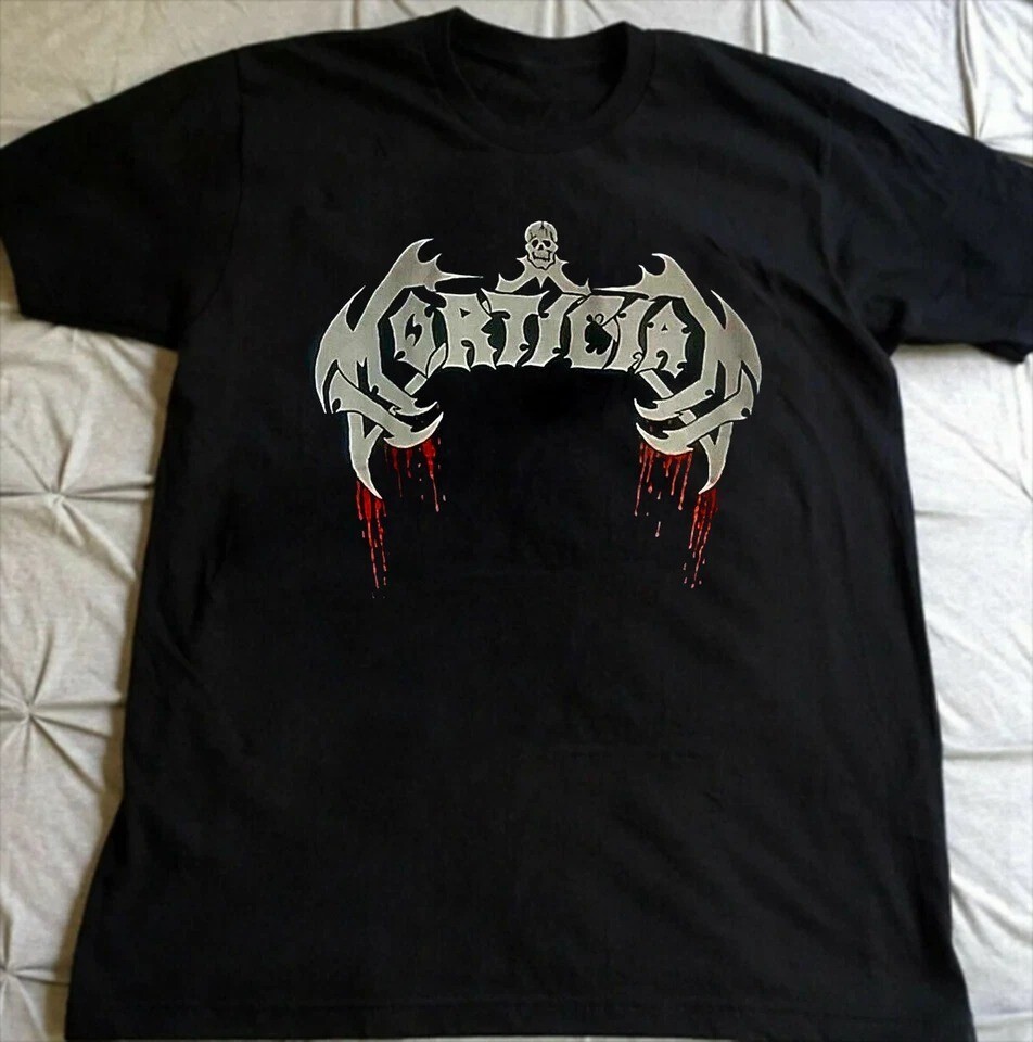 RARE Mortician Logo T Shirt Metal Black Size