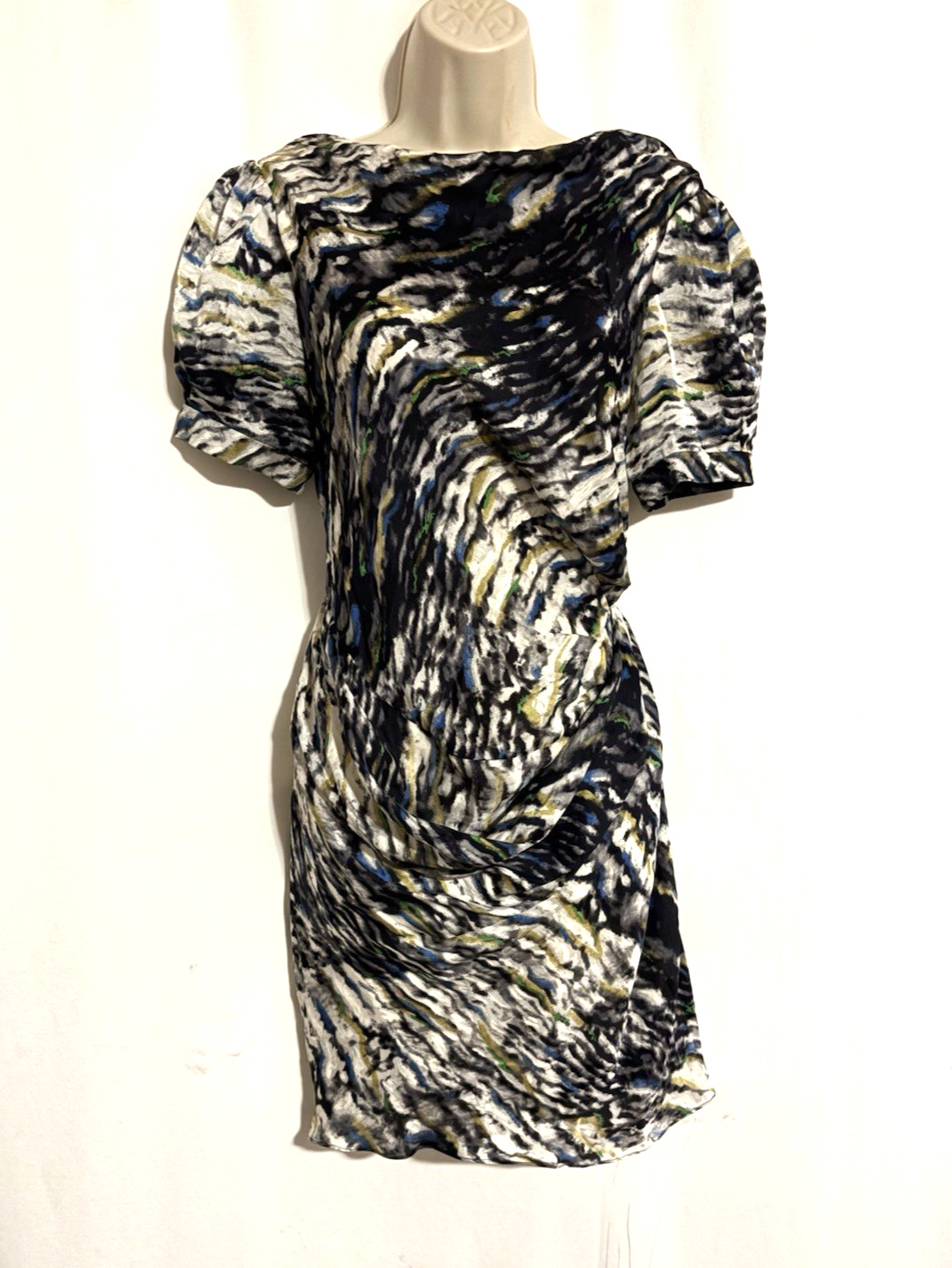 Vtg Balenciaga Dress 38 Italy Silk Mini 2000s Designer Runway Nicolas Ghesquière
