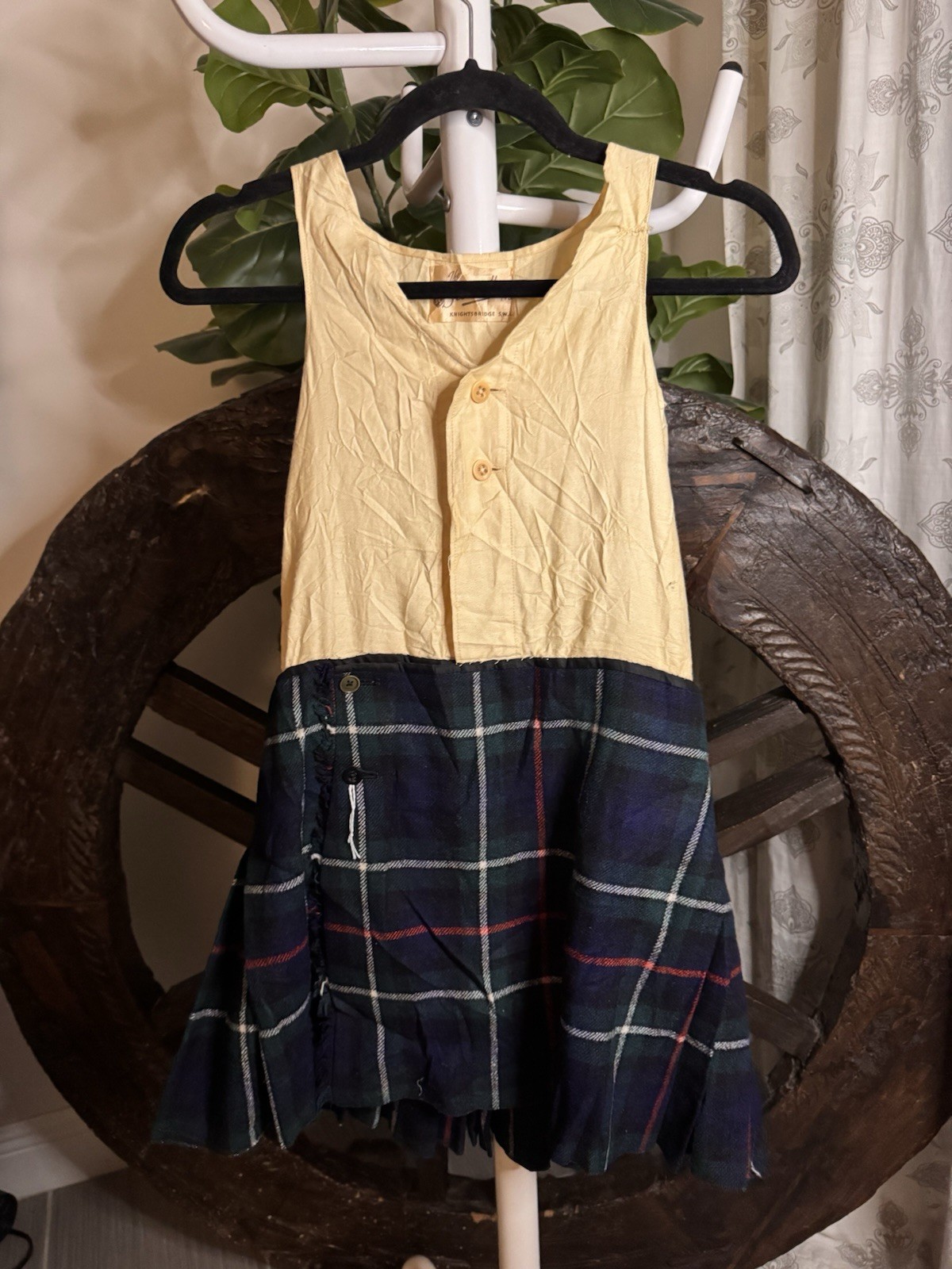 VTG 60s The Scotch House Tartan Plaid Sleeveless Pinafore Dress Academia XS VTG 60s The Scotch House Tartan Plaid Sleeveless Pinafore Dress Academia XS