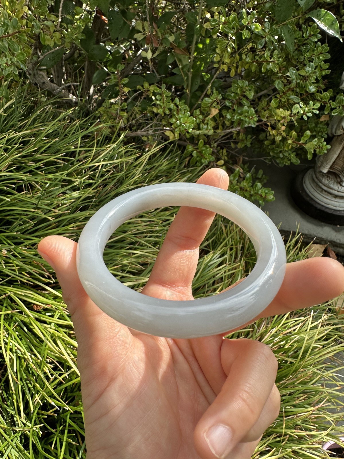 58mm High Grade Dark Purple Nephrite Bangle Bracelet | 烟紫和田玉手镯