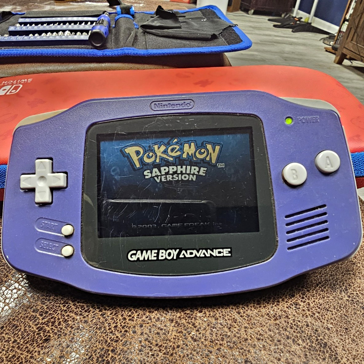 Nintendo Game Boy Advance AGB-001 Purple Handheld Region Free GAME NOT INCLUDED
