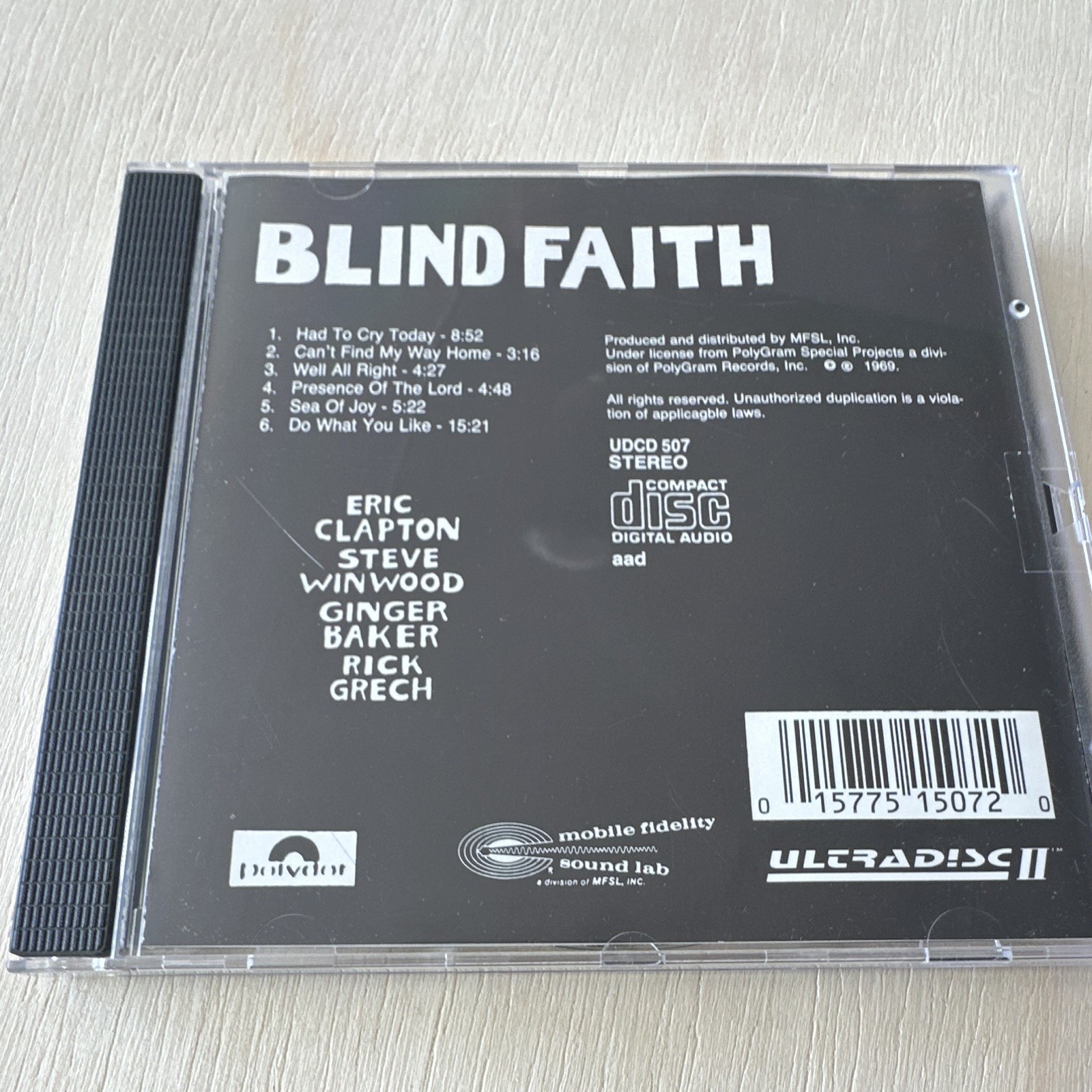 Blind Faith (Eric Clapton)Self-Titled CD UDCD507 Audiophile 24k RARE VG Blind Faith (Eric Clapton)Self-Titled CD UDCD507 Audiophile 24k RARE VG
