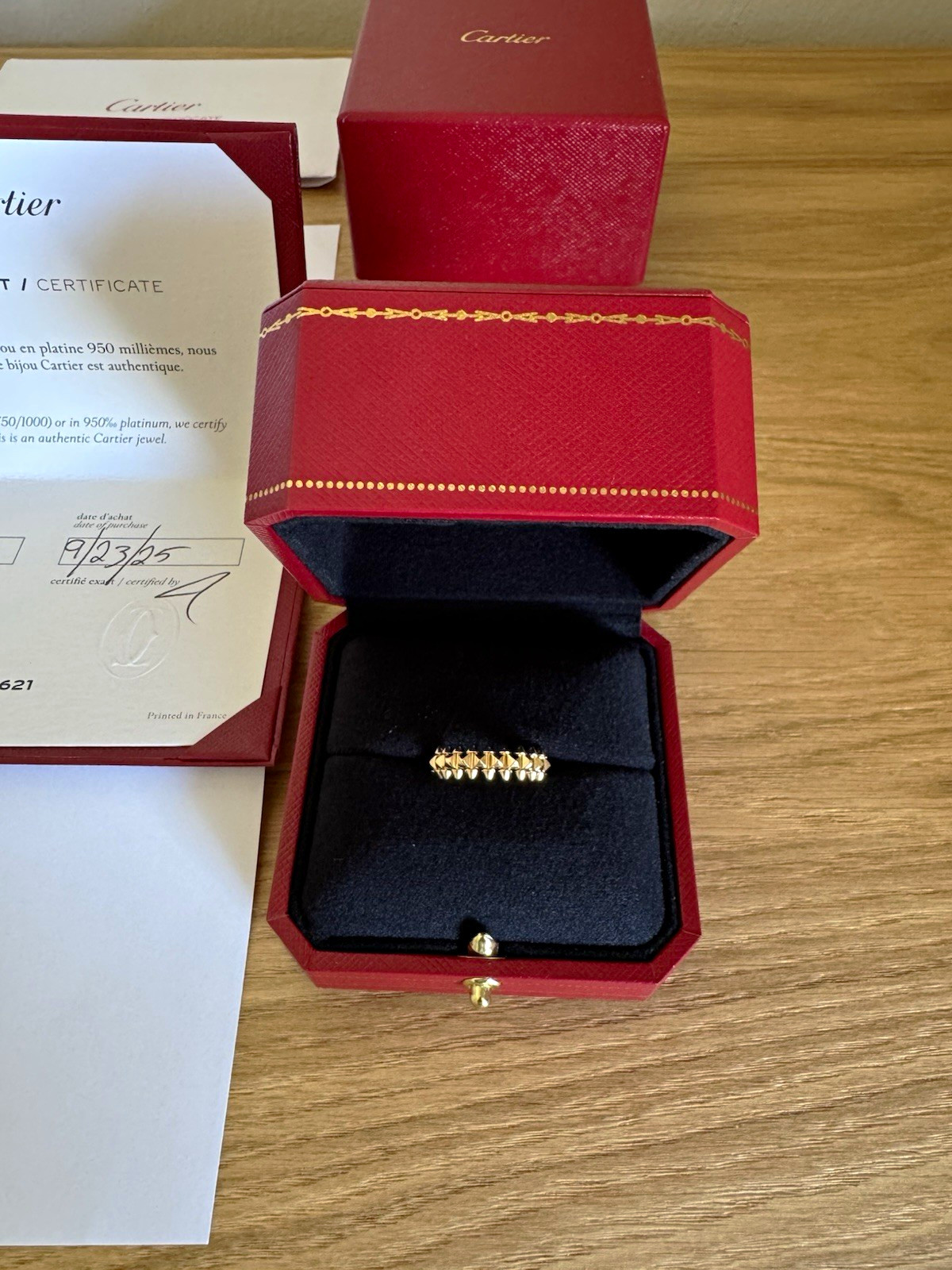 Cartier Clash Ring 18k Pink Gold Size 51 Small Cartier Clash Ring 18k Pink Gold Size 51 Small