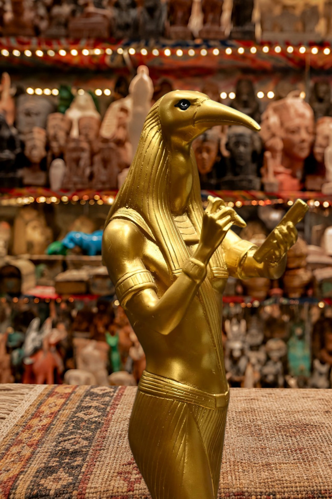 Amazing Golden Statue of Thoth God of wisdom in Ancient Egypt Made in Egypt