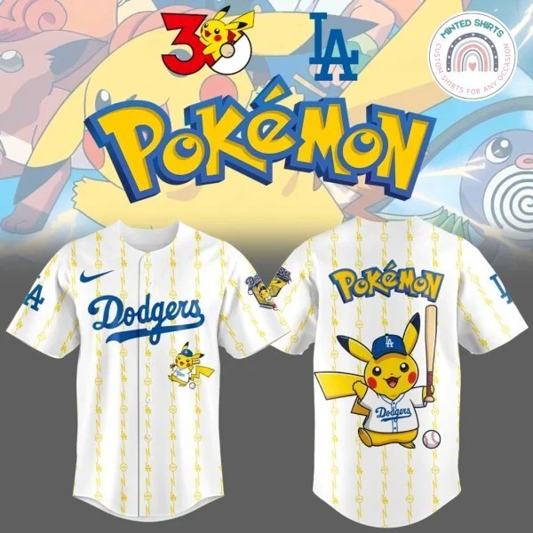 Dodgers x Pokemon 2026 Edition Baseball Jersey Dodgers x Pokemon 2026 Edition Baseball Jersey
