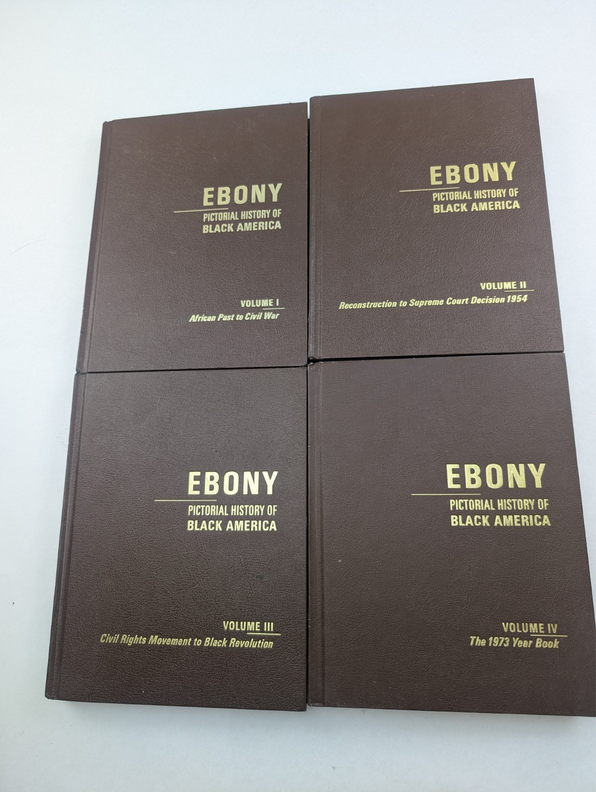 4 Vol Set of Ebony Pictorial History of Black America HC 1973 African American 4 Vol Set of Ebony Pictorial History of Black America HC 1973 African American