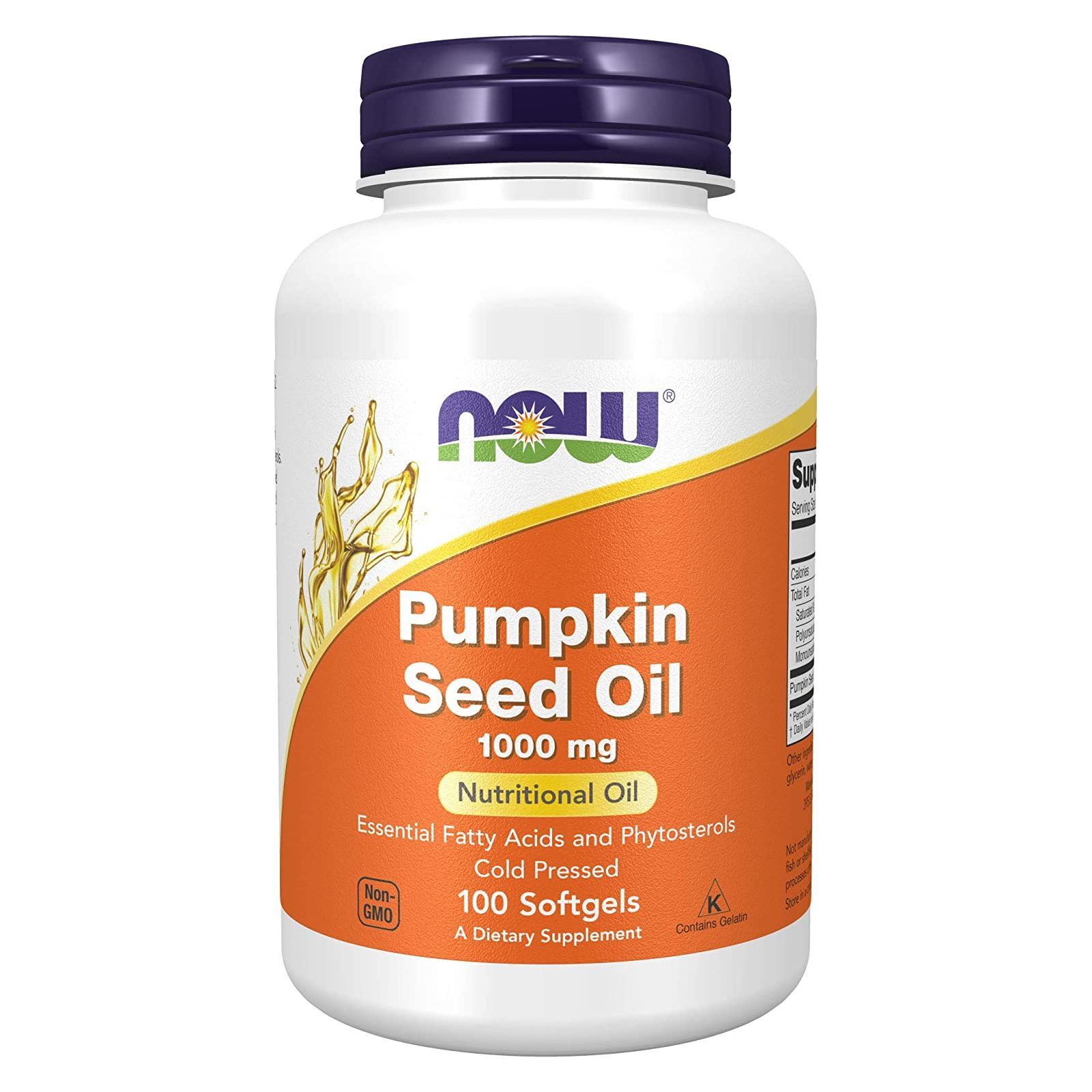 NOW FOODS Pumpkin Seed Oil 1000 mg 100 Softgels NOW FOODS Pumpkin Seed Oil 1000 mg 100 Softgels