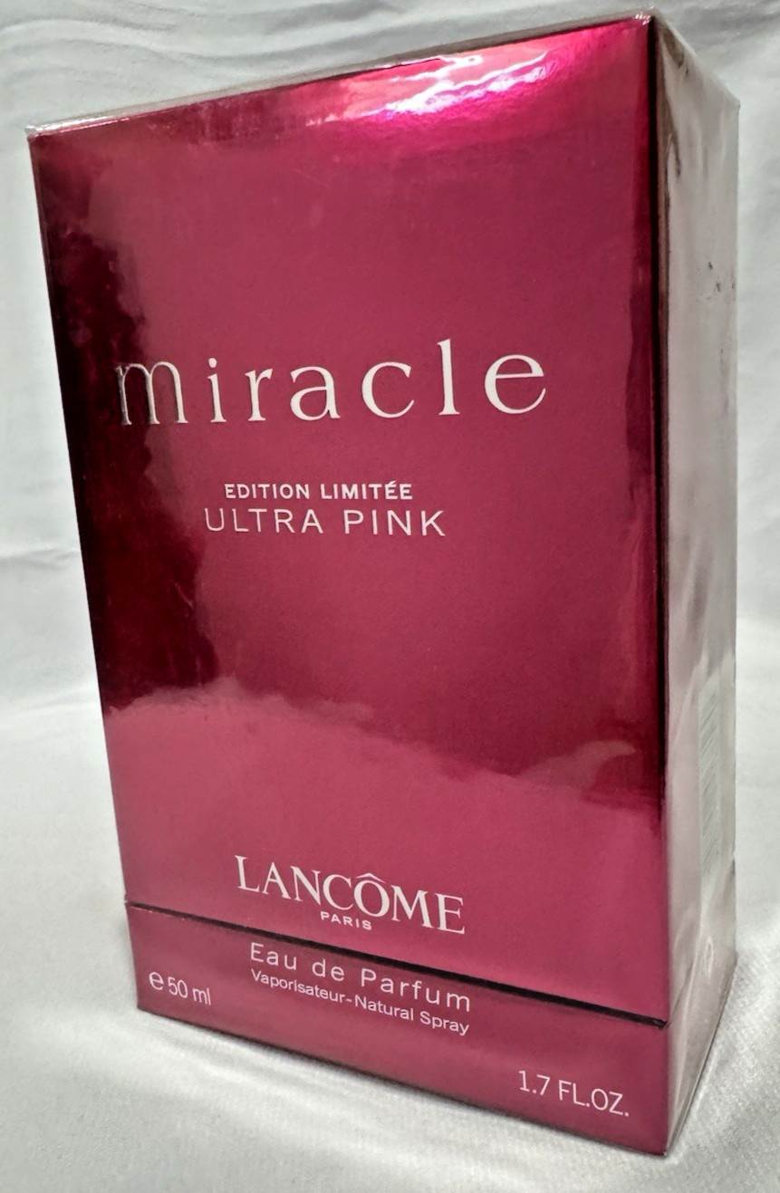 Miracle Ultra Pink Lancome Women EDP Spray 1.7 oz 50 ml New Discontinued France