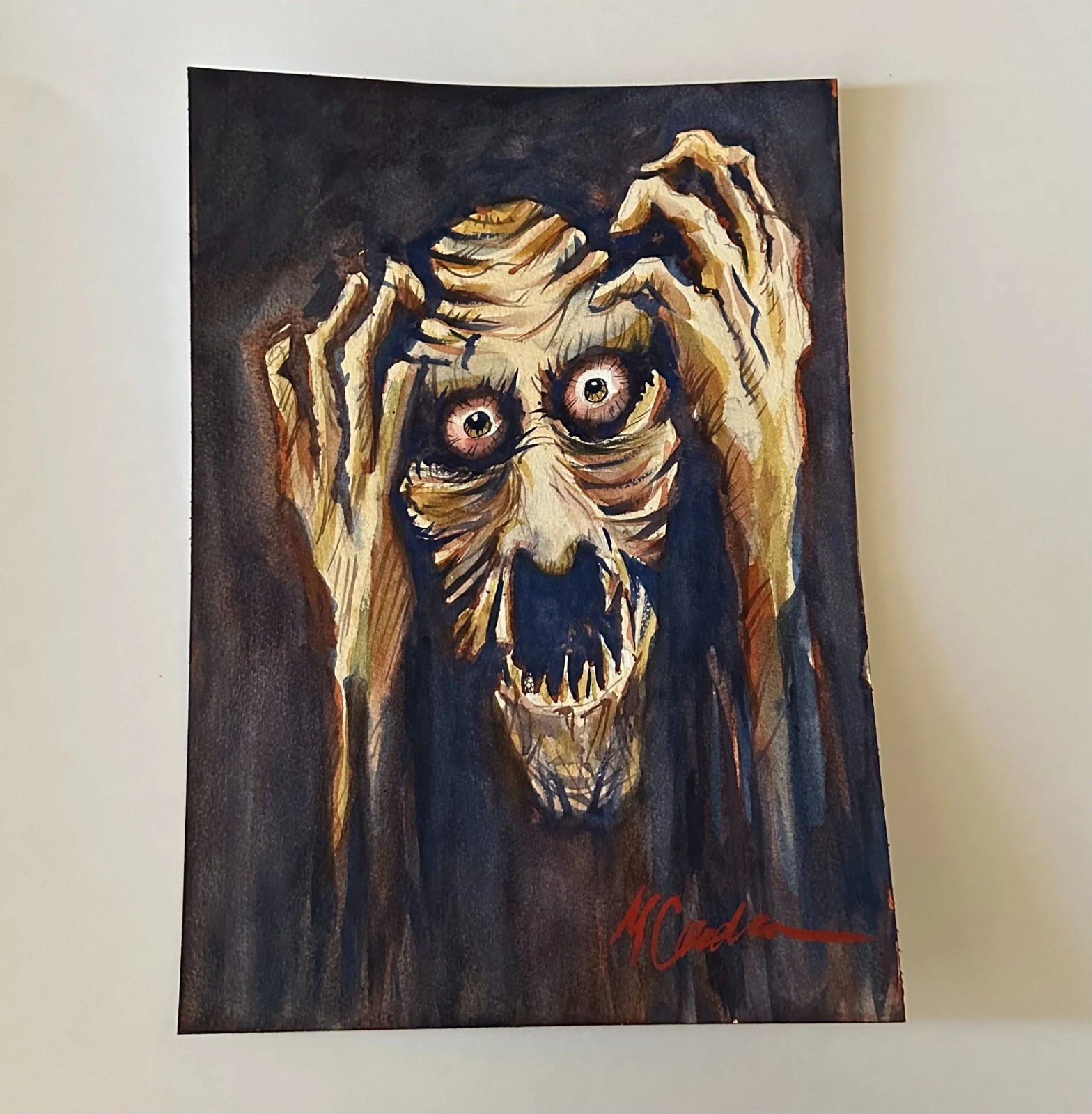 Halloween 3 Season Of The Witch Original Art 10x14 Watercolors By Gary Caradonna Halloween 3 Season Of The Witch Original Art 10x14 Watercolors By Gary Caradonna