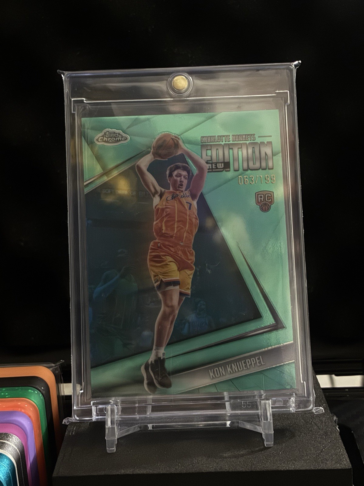 2025-26 Topps Chrome Update Kon Knueppel New Edition Aqua /199 Rookie RC Hornets 2025-26 Topps Chrome Update Kon Knueppel New Edition Aqua /199 Rookie RC Hornets